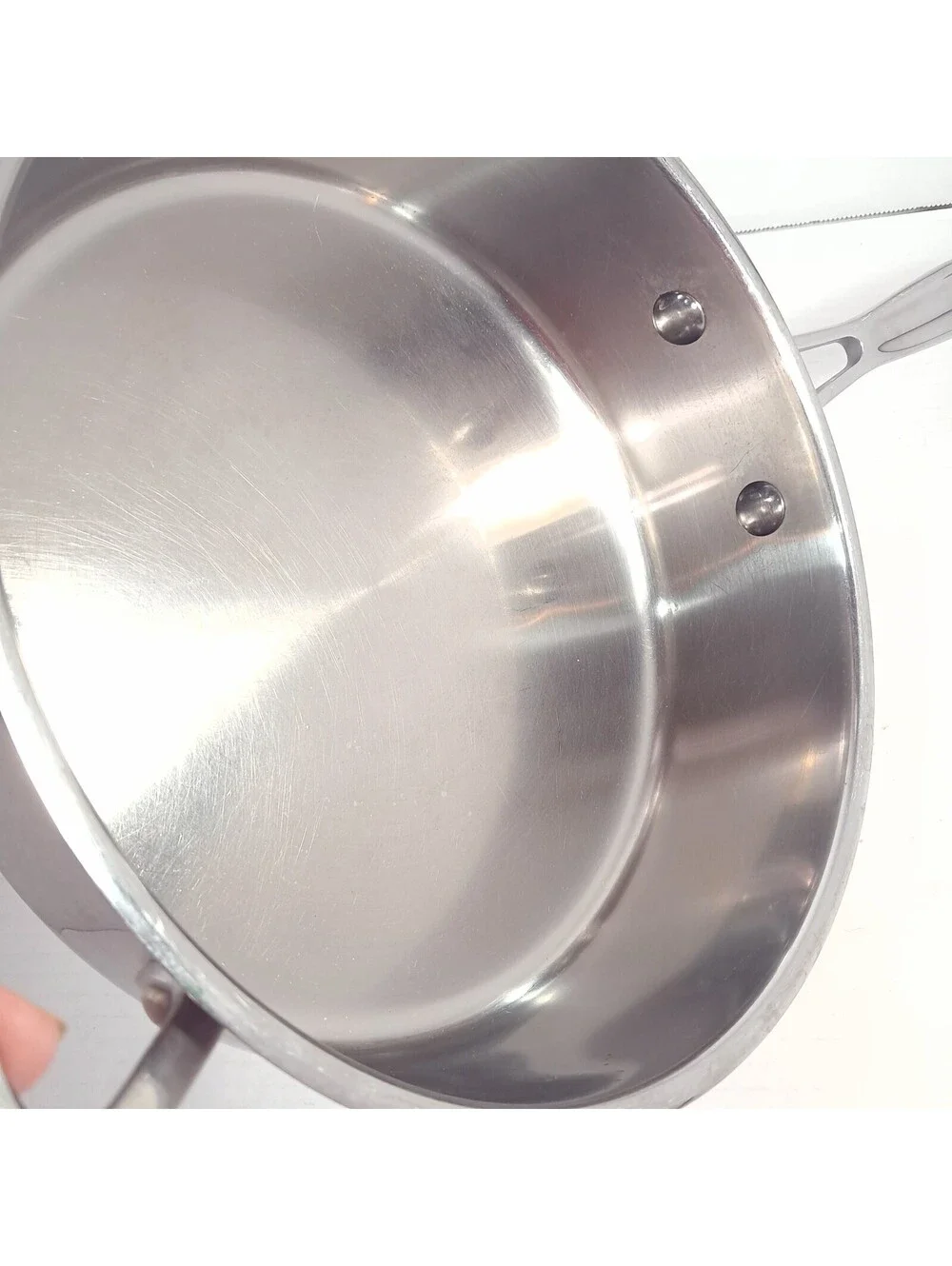 Cuisinart 3.5qt quarter Saute Pan Long Handle lid 18/10 Stainless Steel #733-24H